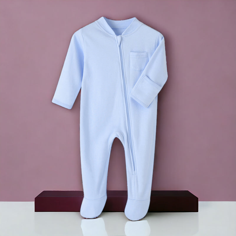 100% Cotton Newborn Baby Clothes - Zipper Infant Spring Bottoming Jumpsuit MamabBabyLand