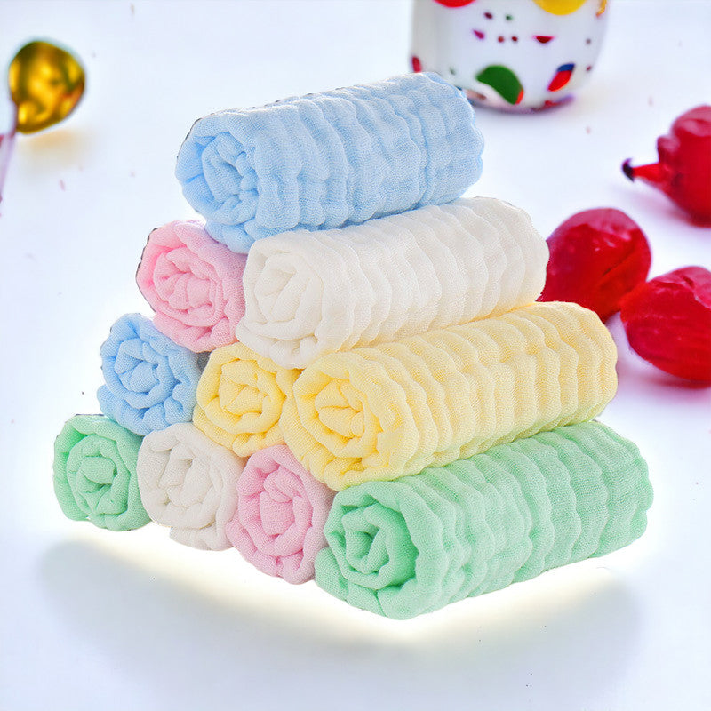 5pcs Muslin 6 layers Cotton Soft Baby Towels - Baby Face Towel - Infant Handkerchief MamabBabyLand