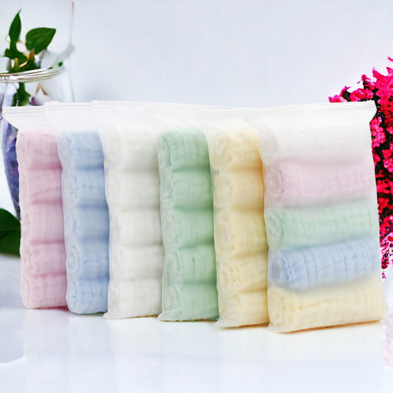 5pcs Muslin 6 layers Cotton Soft Baby Towels - Baby Face Towel - Infant Handkerchief MamabBabyLand