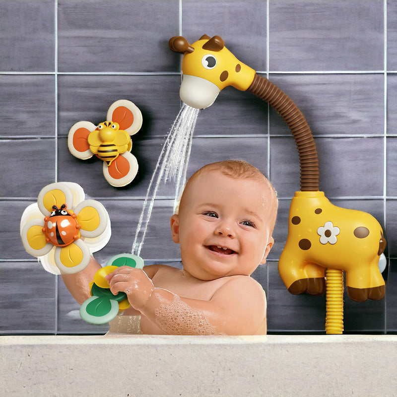 Baby Bath Toys with Shower Head - Cute Giraffe Water Spray Shower MamabBabyLand