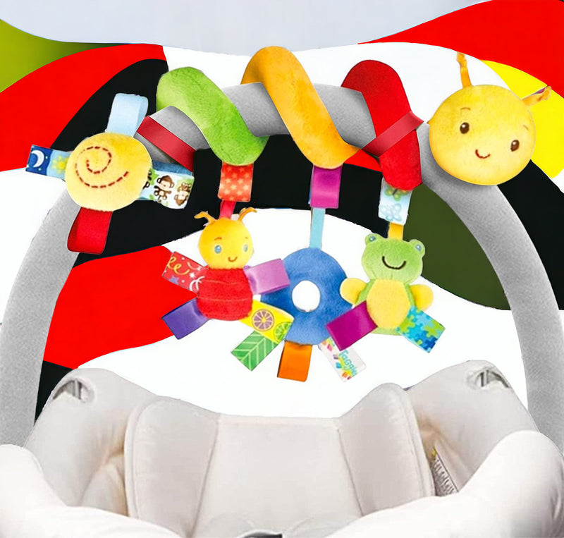 Baby Hanging Car Seat Toy - Plush Activity Hanging Stroller Toy MamabBabyLand