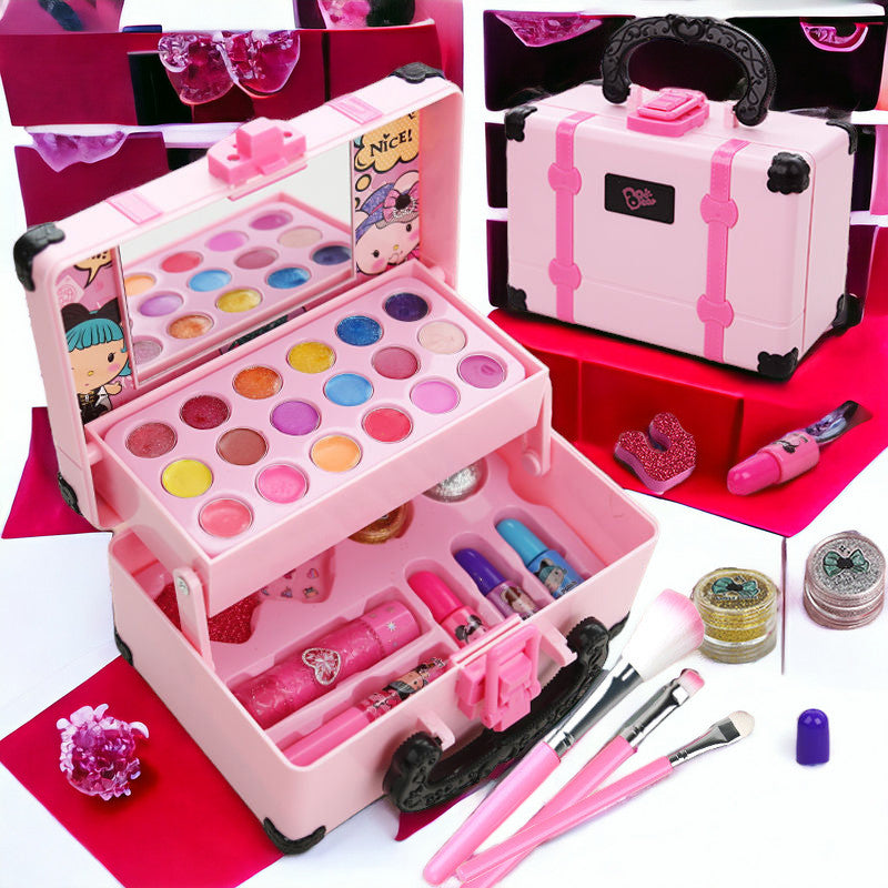 Kids Makeup Cosmetics Playing Box - Princess Makeup Girl Play Set MamabBabyLand