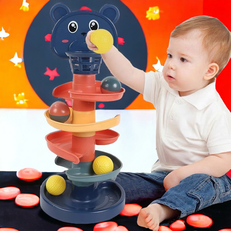 2-7 Layes Track Rolling Ball Pile Tower - Early Educational Toy for Babies MamabBabyLand