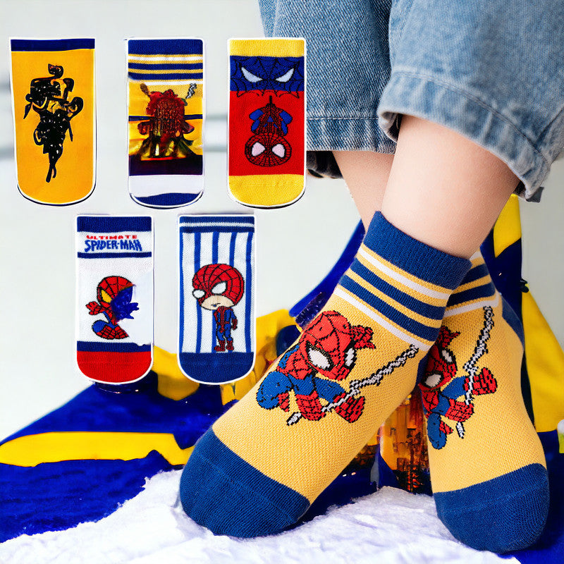 5 Pair Disney Cute Cartoon Soft Short Socks for Kids - Mickey Fashion Socks MamabBabyLand