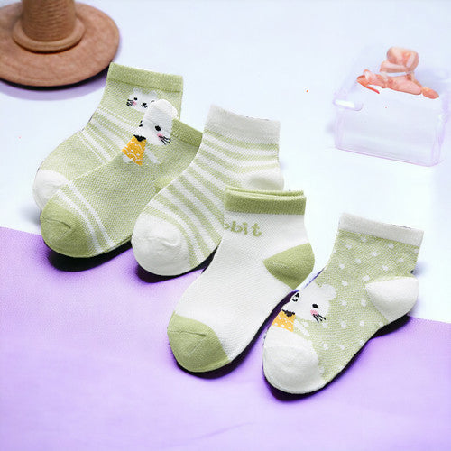 5 Pairs Infant Baby Socks -  Newborn Toddler First Walker Socks MamabBabyLand