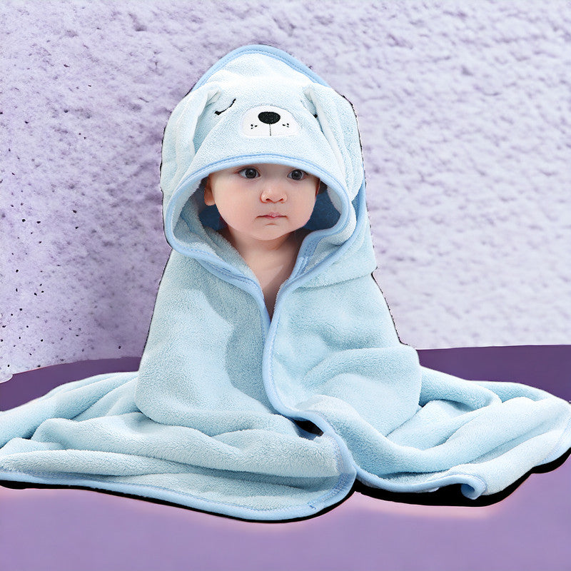 Cartoon Baby Bath Towels - Hooded Coral Fleece Kids Bathrobe - Newborn Swaddle Wrap MamabBabyLand