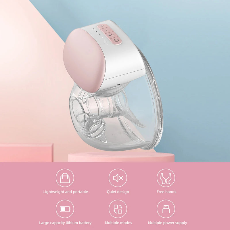 Wearable Breast Pump - Electric Portable BPA-free Breastfeeding Milk Collector MamabBabyLand