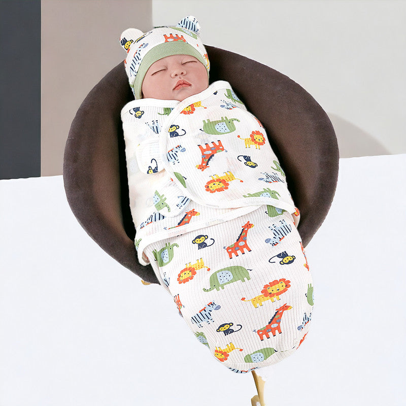 Newborn Sleeping Bag - Adjustable Cotton Newborn Swaddle Wrap MamabBabyLand