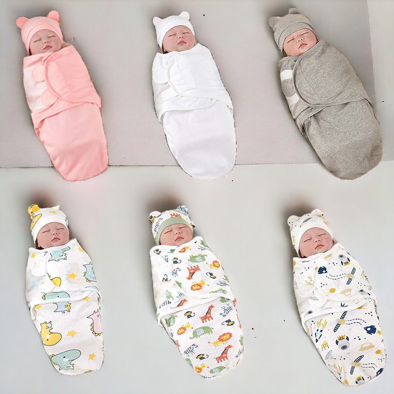 Newborn Sleeping Bag - Adjustable Cotton Newborn Swaddle Wrap MamabBabyLand