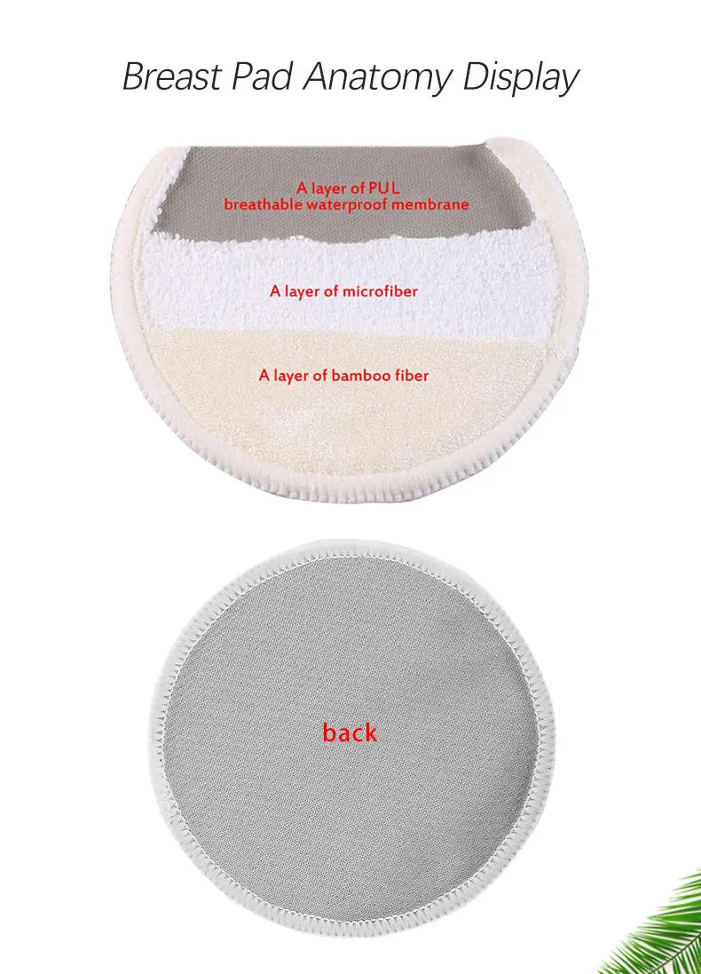 8Pcs Organic Washable Breast Pad Breastfeeding Nipple Pad for Maternity Reusable Nipple Covers for Breast Feeding Nursing Pads MamabBabyLand