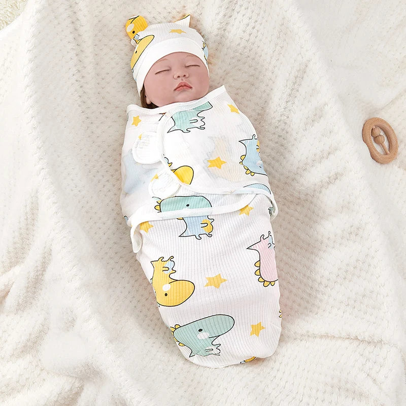 Newborn Sleeping Bag - Adjustable Cotton Newborn Swaddle Wrap MamabBabyLand