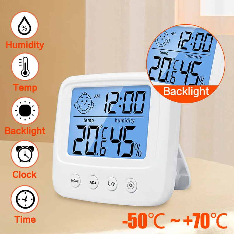 LCD Digital Thermometer Hygrometer - Backlight Temperature Meter Sensor For Kids Room MamabBabyLand