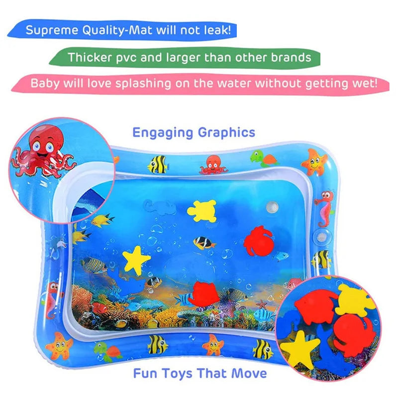 36 Designs Baby Kids Water Play Mat - Inflatable PVC Infant Playmat - Toddler Water Pad MamabBabyLand