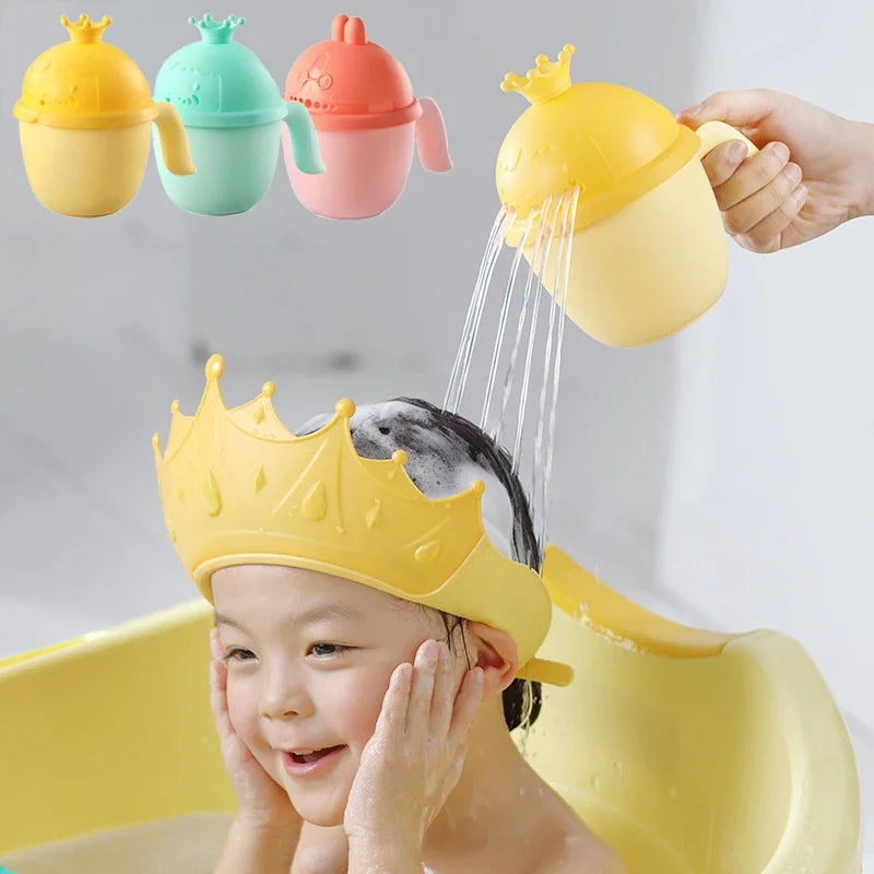 Baby Bath Cap - Toddler Shampoo Cup Crown - Children  Washing Hair Cup MamabBabyLand