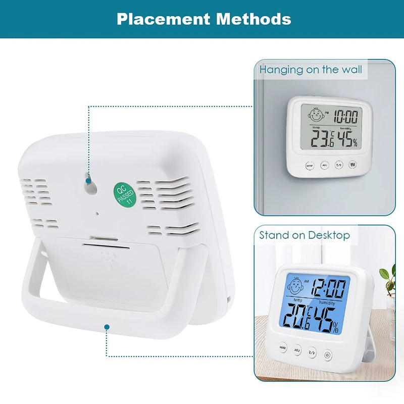 LCD Digital Thermometer Hygrometer - Backlight Temperature Meter Sensor For Kids Room MamabBabyLand