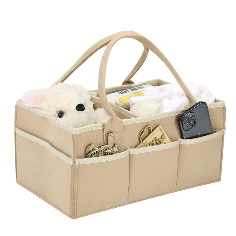 Baby Diaper Storage Mommy Tote Basket Baby Stroller Hanging Bags Thicken Large Capacity Baby Diaper Organizer Mom Tote Bags New MamabBabyLand