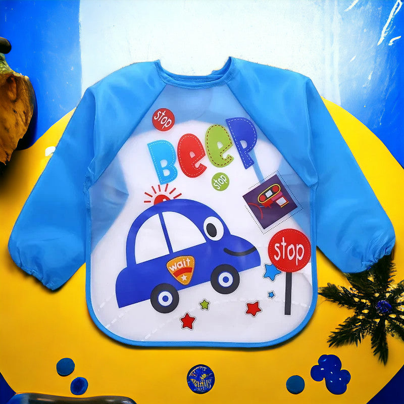 Waterproof Eating Smock - Infant Cartoon Long Sleeve Feeding Bib MamabBabyLand